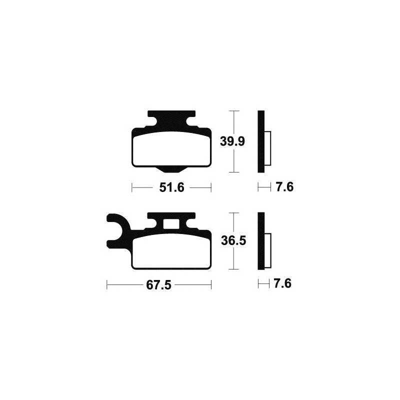 Sintered brake pads MO252