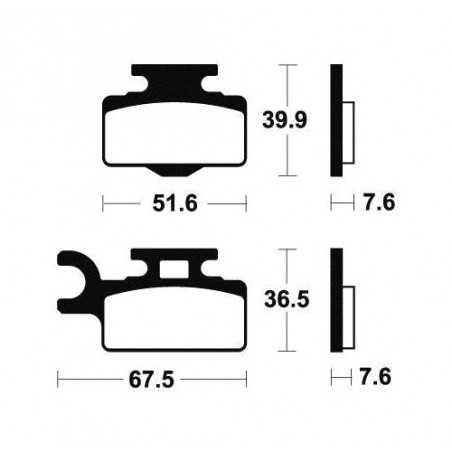 Sintered brake pads MO252