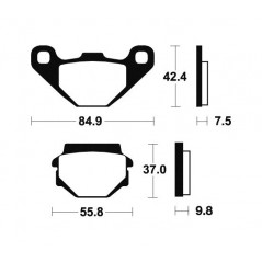 TECNIUM Pastillas de freno sinterizadas MF46 380461