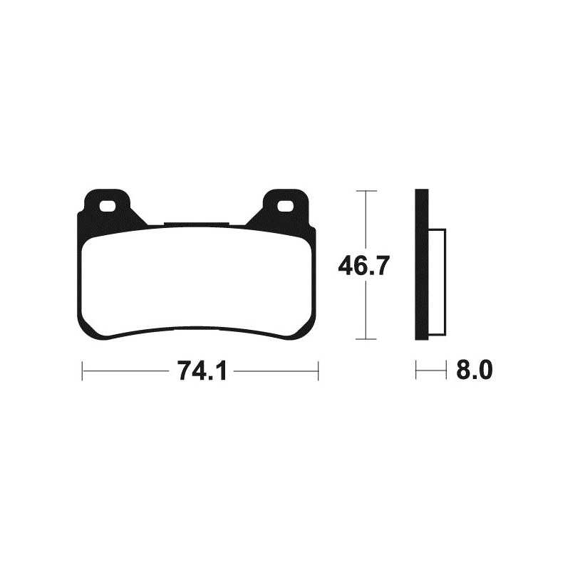MCR309 carbon sintered brake pads