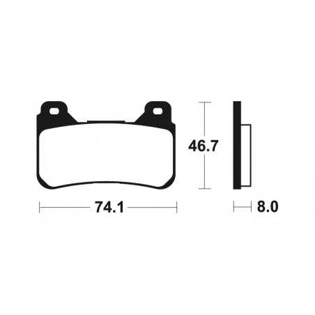 MCR309 carbon sintered brake pads