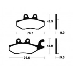 TECNIUM Pastillas de freno Scooter orgánicas ME318 3800732