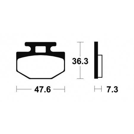 TECNIUM Pastillas de freno orgánicas MA128 381280