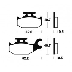 ME254 organic scooter brake pads