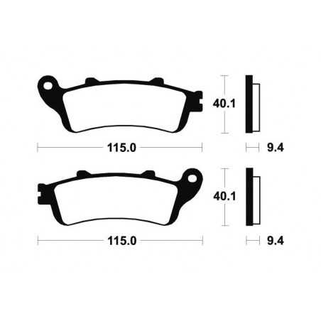 TECNIUM Pastillas de freno Scooter orgánicas ME222 3822210