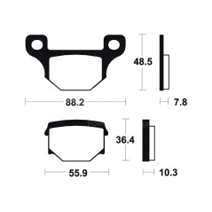 ME85 organic scooter brake pads