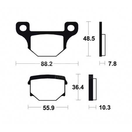 TECNIUM Pastillas de freno Scooter orgánicas ME85 388510