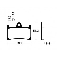 Organic Brake Pads MA134