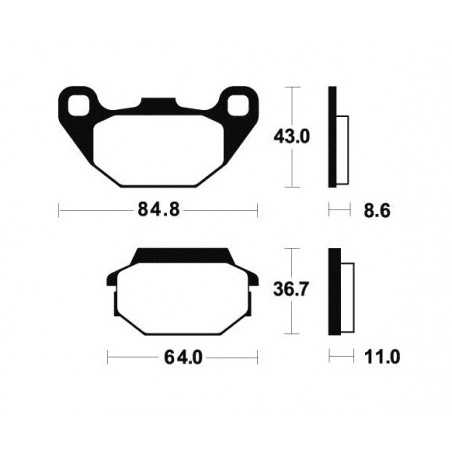 TECNIUM Pastillas de freno Scooter orgánicas ME249 3824910