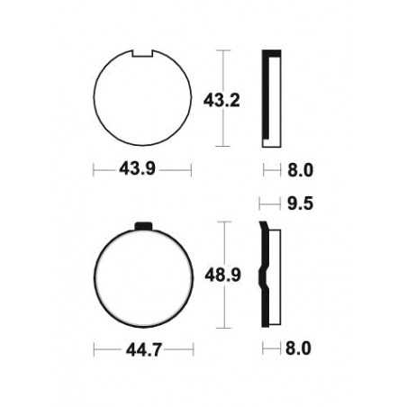 TECNIUM Pastillas de freno orgánicas MA24 380240