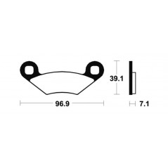 Sintered brake pads MOA142