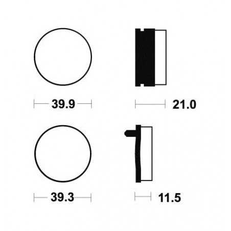 TECNIUM Pastillas de freno orgánicas MA25 380250