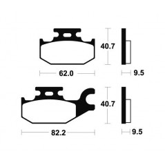 ME274 organic scooter brake pads