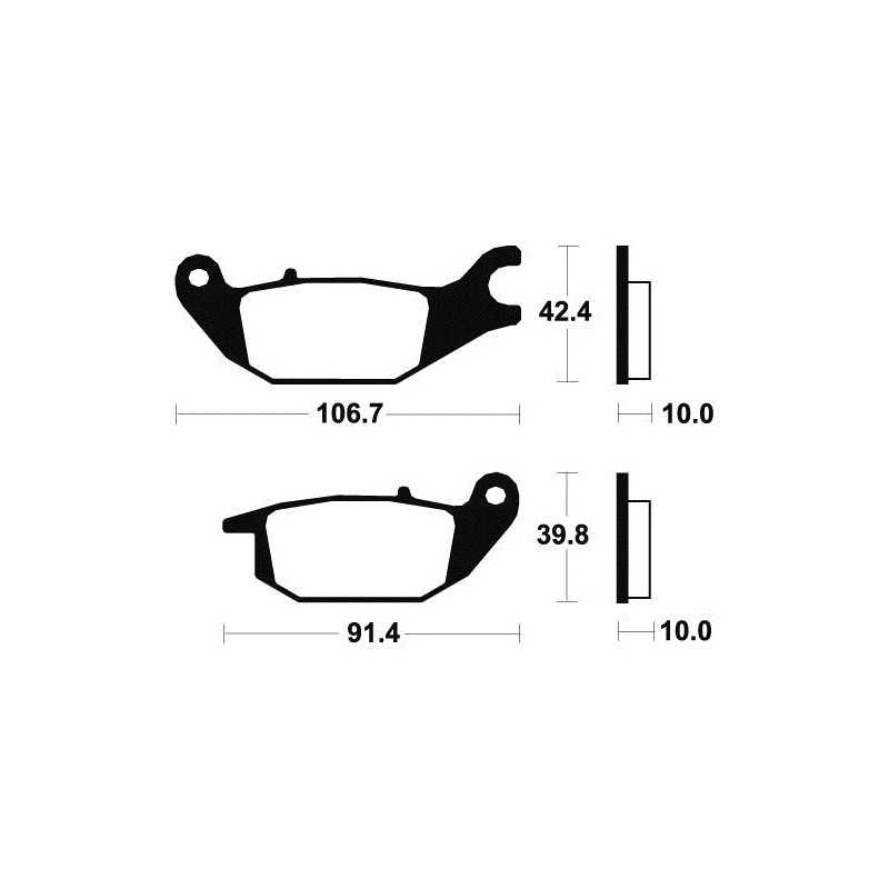 Organic Scooter Brake Pads ME284