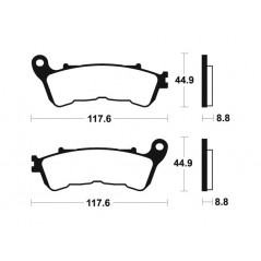 TECNIUM Pastillas de freno Scooter orgánicas ME328 3832810