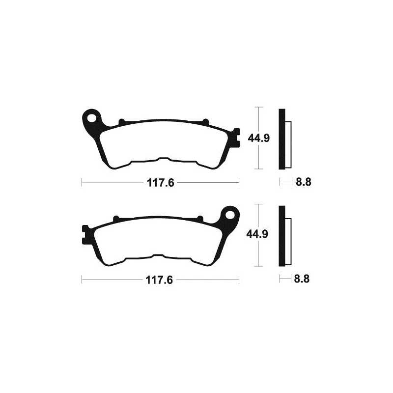 TECNIUM Pastillas de freno Scooter orgánicas ME328 3832810