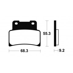ME344 organic scooter brake pads