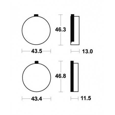TECNIUM Pastillas de freno orgánicas MA38 380380