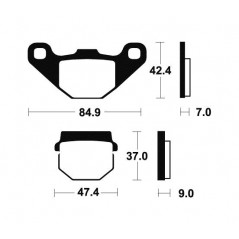 TECNIUM Pastillas de freno Scooter orgánicas ME44 384410