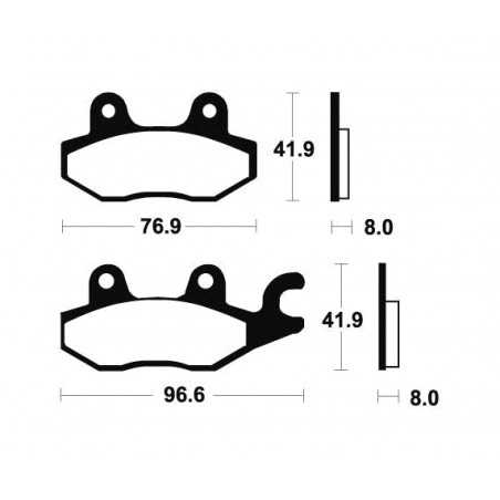 TECNIUM Pastillas de freno Scooter orgánicas ME138 3813810
