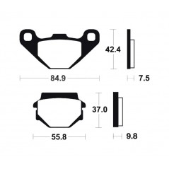 TECNIUM Pastillas de freno Scooter orgánicas ME46 384610