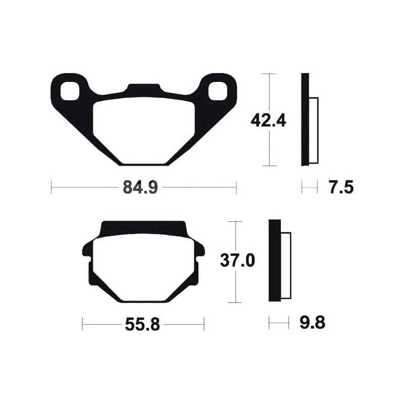 TECNIUM Pastillas de freno Scooter orgánicas ME46 384610