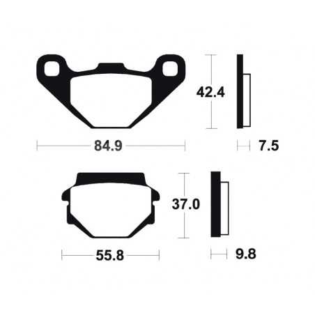 ME46 organic scooter brake pads