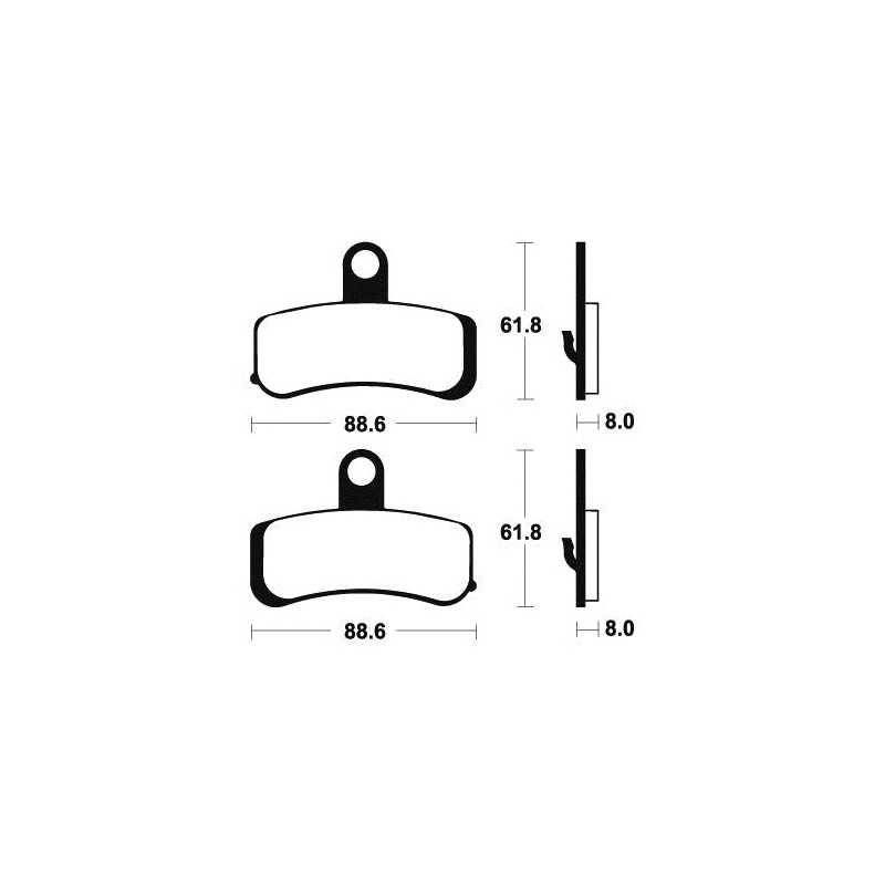 Sintered MF353 Brake Pads