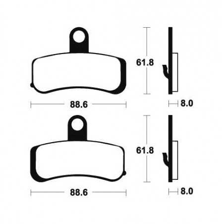 Sintered MF353 Brake Pads
