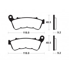 TECNIUM Pastillas de freno sinterizadas MF434 380021