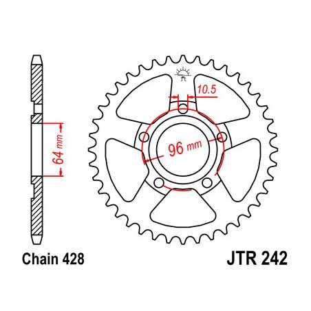 Ring, transmission, rear