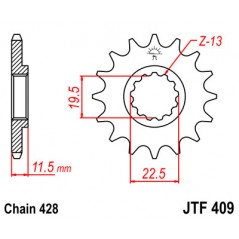 Pinion, attack, transmission front