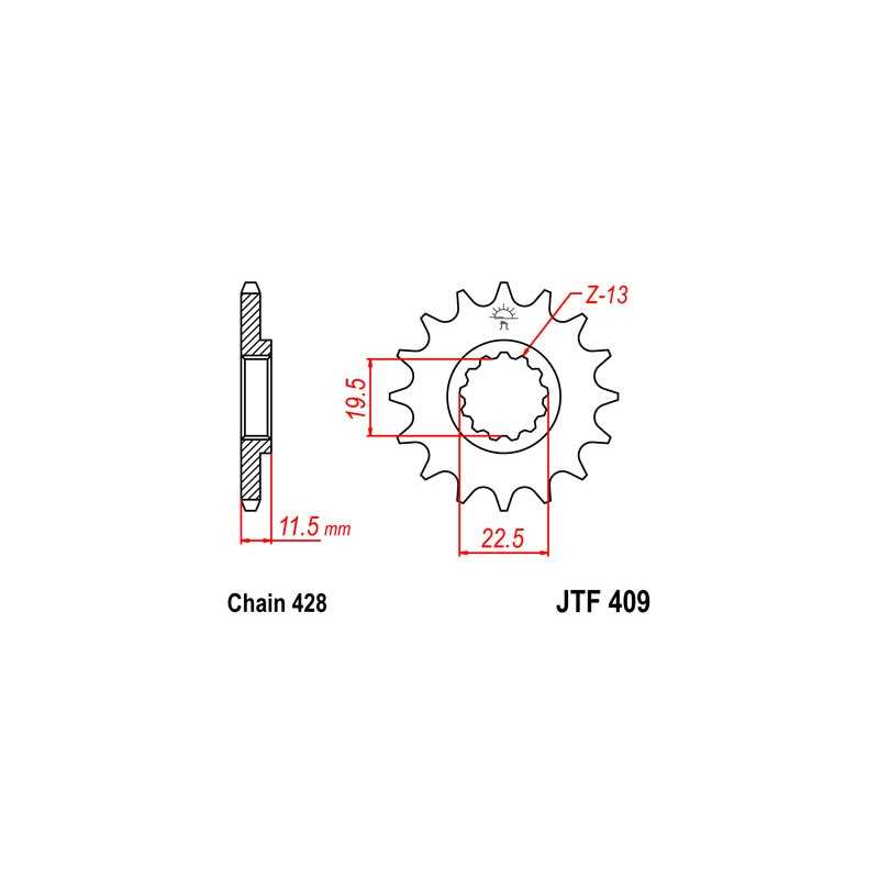 Pinion, attack, transmission front