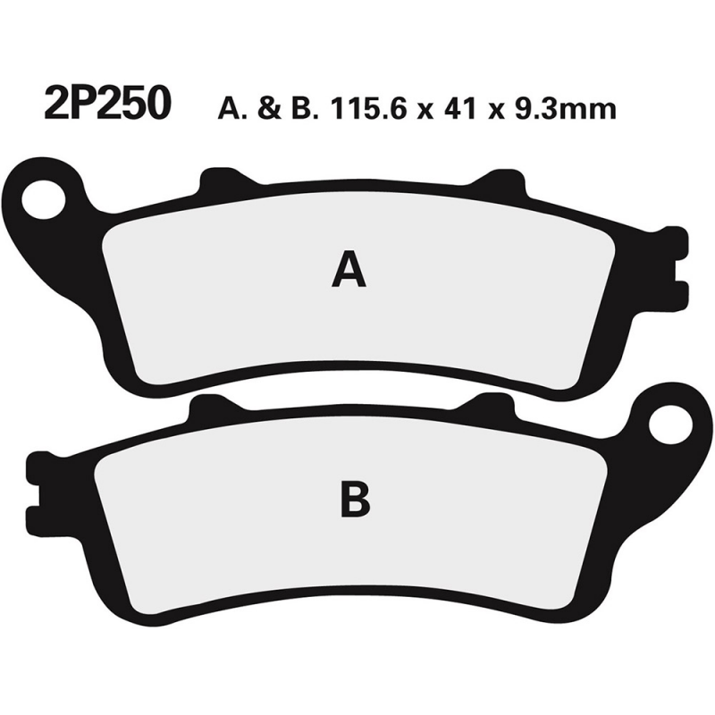 Front brake pads 2P250ST