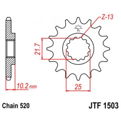 JT SPROCKETS Piñon ataque transmision delantero F1503