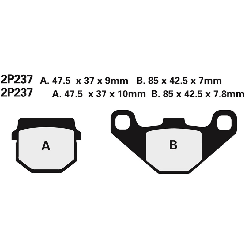 Front brake pads 2P237NS