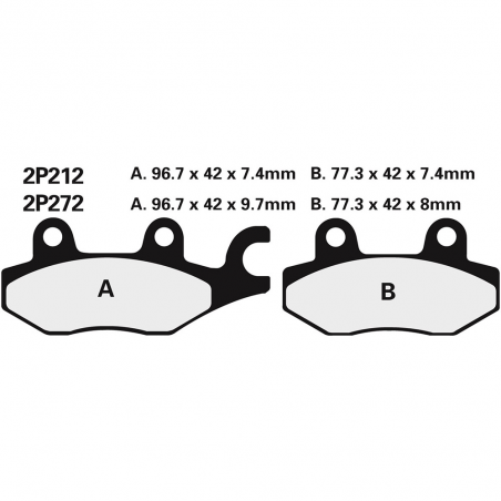 Rear brake pads 2P212ST