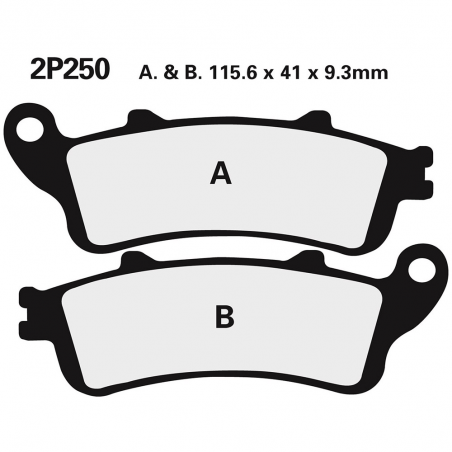 Front brake pads 2P250NS
