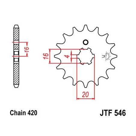 Pinion, attack, transmission front  HFA3101