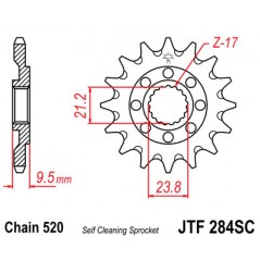 JT SPROCKETS Piñon ataque transmision delantero F284SC