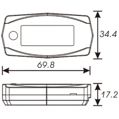 Temperature gauge with independent battery Mini 4 Race BA033020