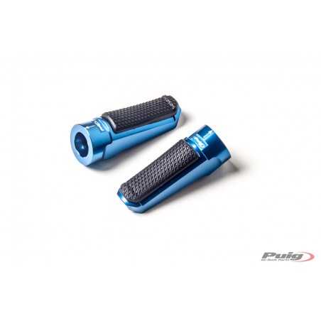 PUIG Juego de Estriberas Racing+Goma Lado Der/Izq para Moto - Modelo Sport 7318