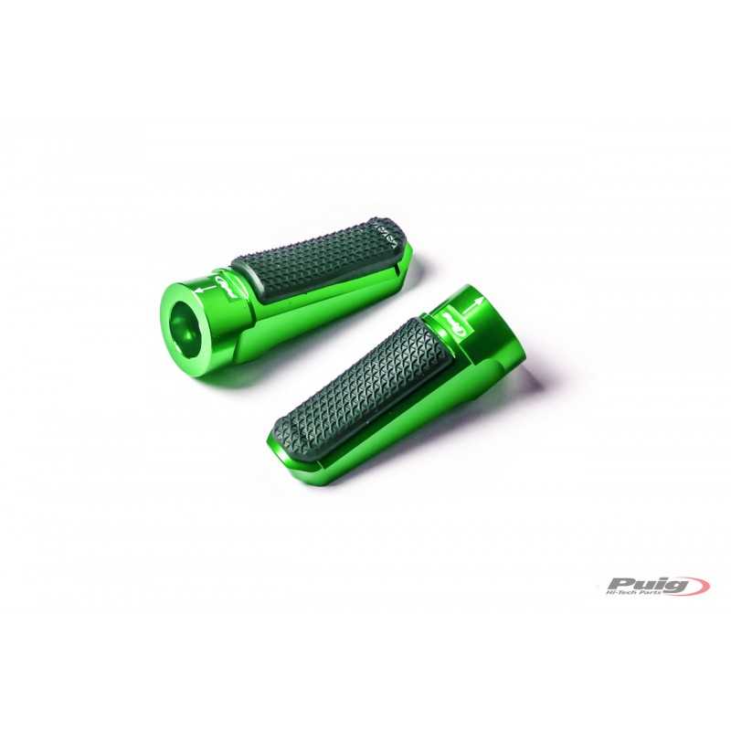PUIG Juego de Estriberas Racing+Goma Lado Der/Izq para Moto - Modelo Sport 7318