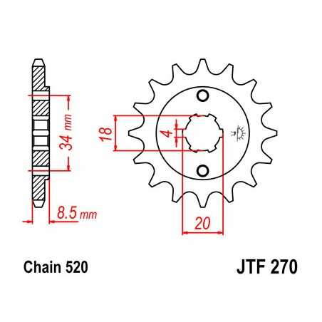 Pinion, attack, transmission front