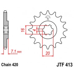 Pinion, attack, transmission front