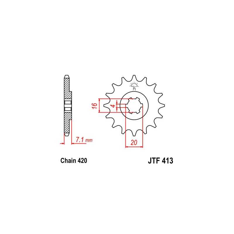Pinion, attack, transmission front