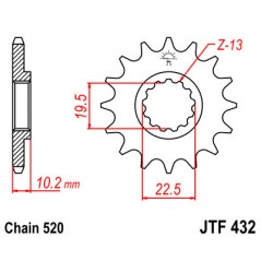 Pinion, attack, transmission front