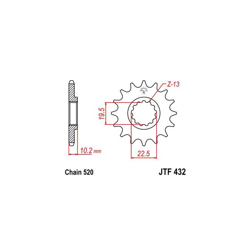 Pinion, attack, transmission front