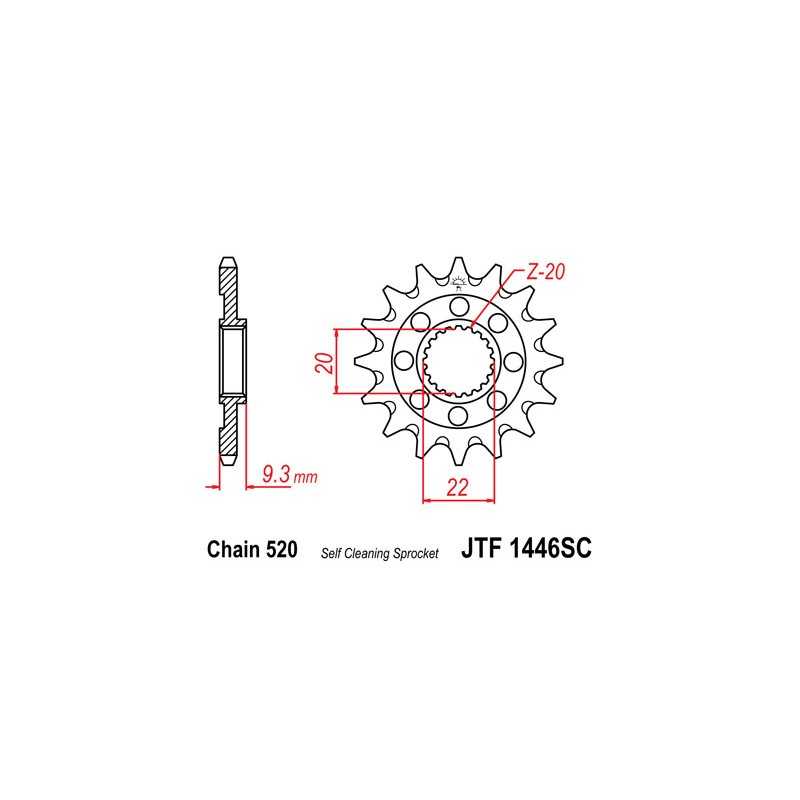 Pinion, attack, transmission front