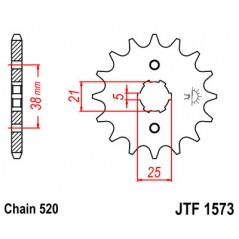Pinion, attack, transmission front